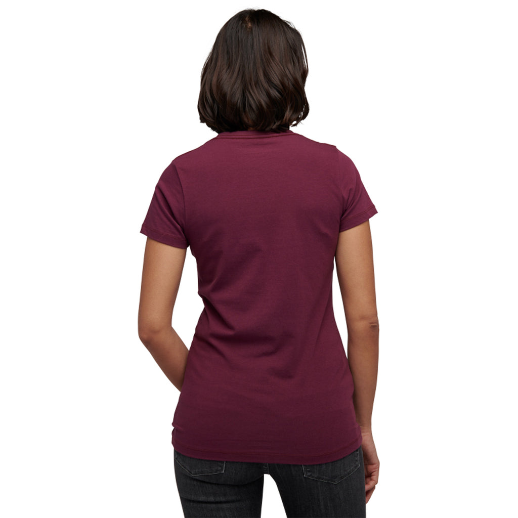 Camiseta Mujer W Ss Chalked Up Tee Black Diamond Rojo 3