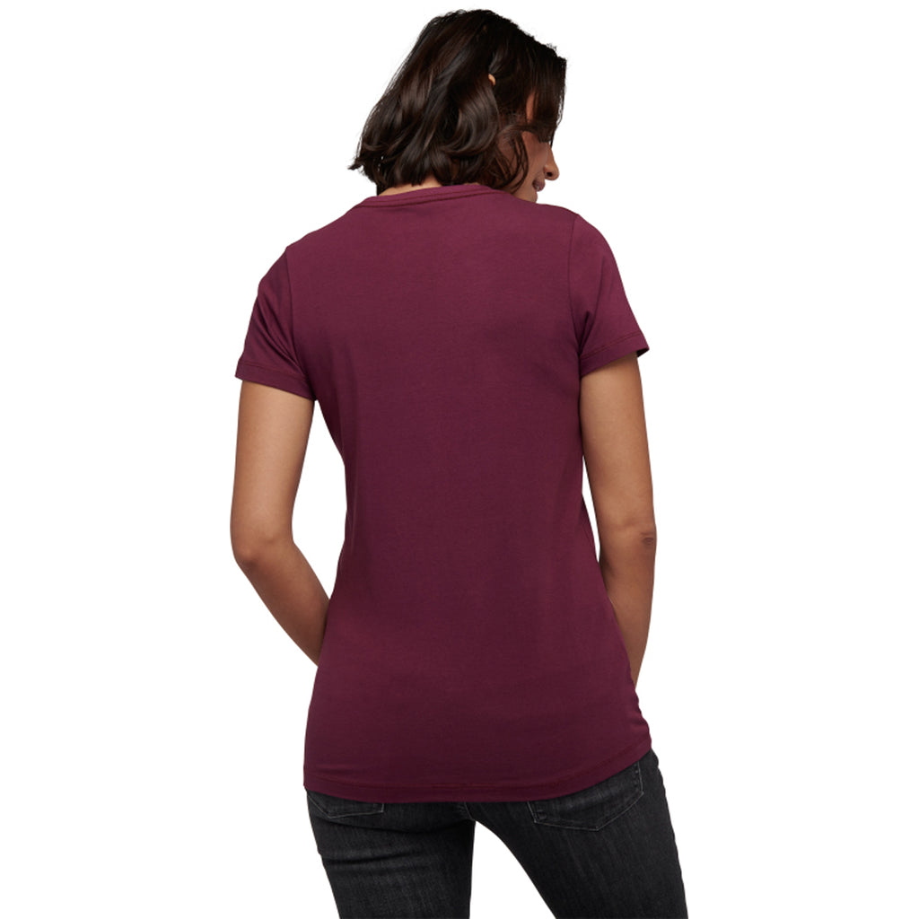 Camiseta Mujer W Mountain Transparency Tee Black Diamond Rojo 3