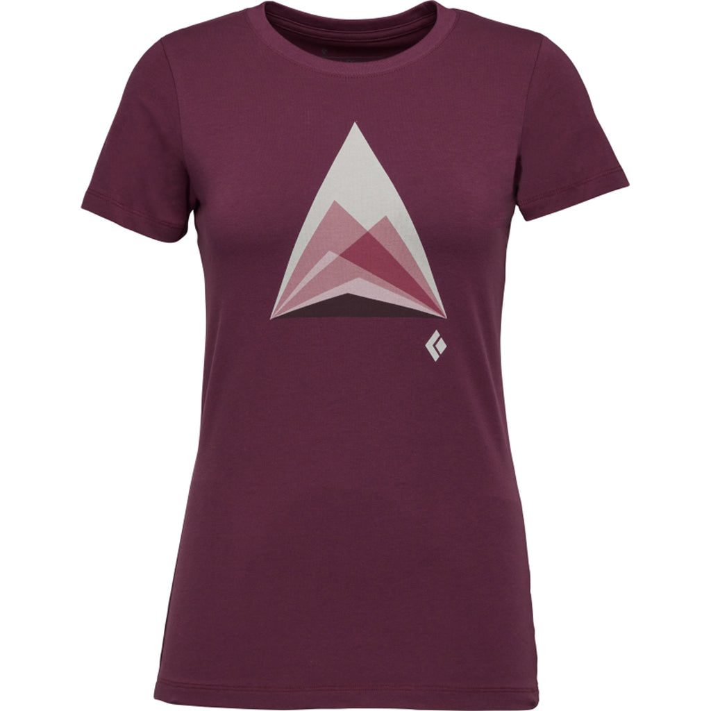 Camiseta Mujer W Mountain Transparency Tee Black Diamond Rojo 1