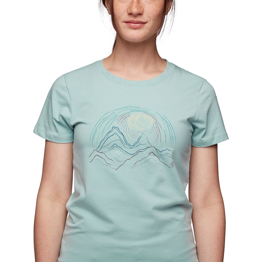 Camiseta Mujer W Summit Scribble Tee Black Diamond Azul 3