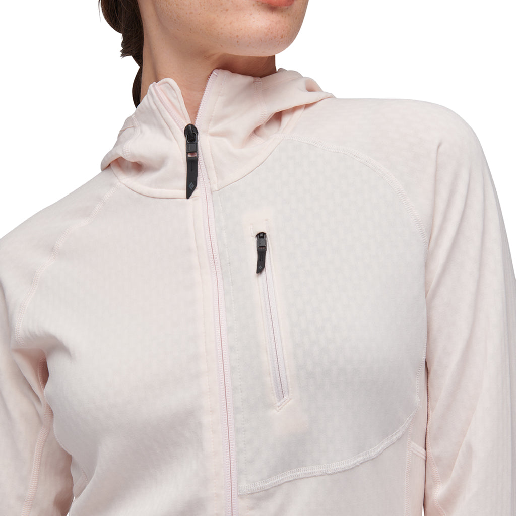 Polar Mujer W Coefficient Fleece Hoody Black Diamond Rosa 2