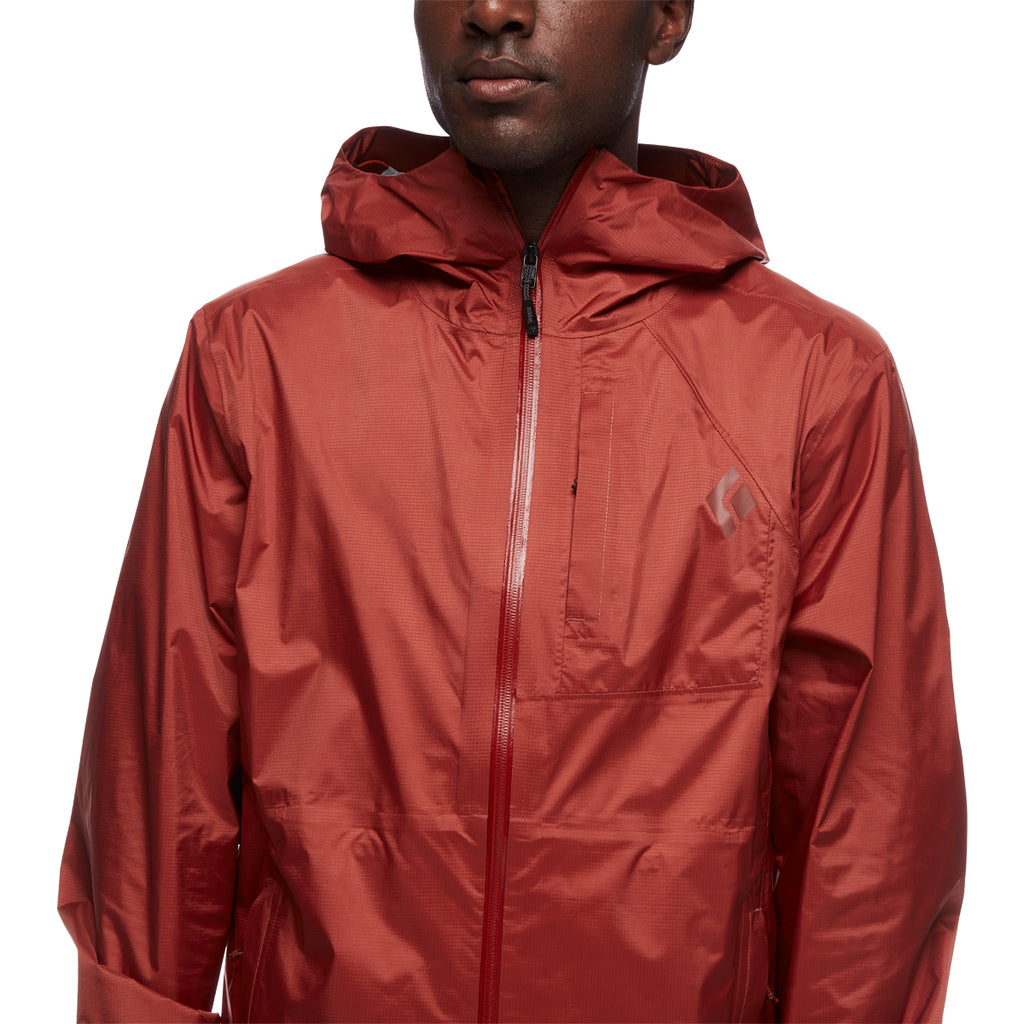 Chaqueta Hombre M Treeline Rain Shell Black Diamond Rojo 5