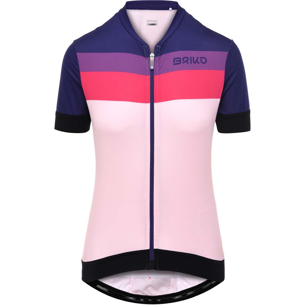 Maillot Ciclismo Mujer Jerseyka Stripe Lady Jersey Briko Rosa 1