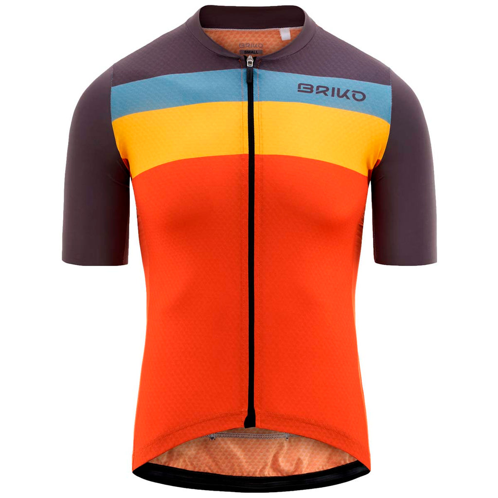 Maillot Ciclismo  Jerseyko Stripe Briko Naranja 1