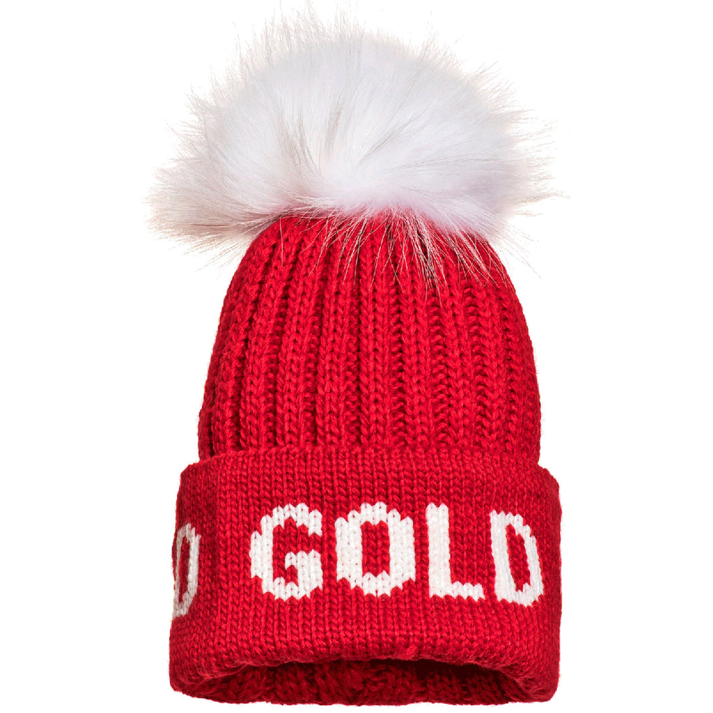 Gorro Mujer Hodd Beanie Faux Pom Goldbergh Rojo 1