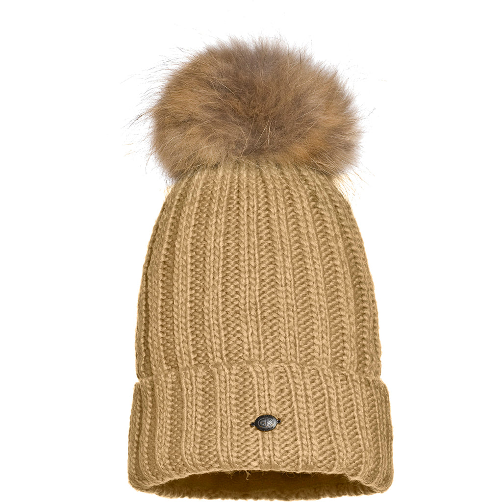 Gorro Mujer Una Beanie Faux Fur Goldbergh Marrón 1