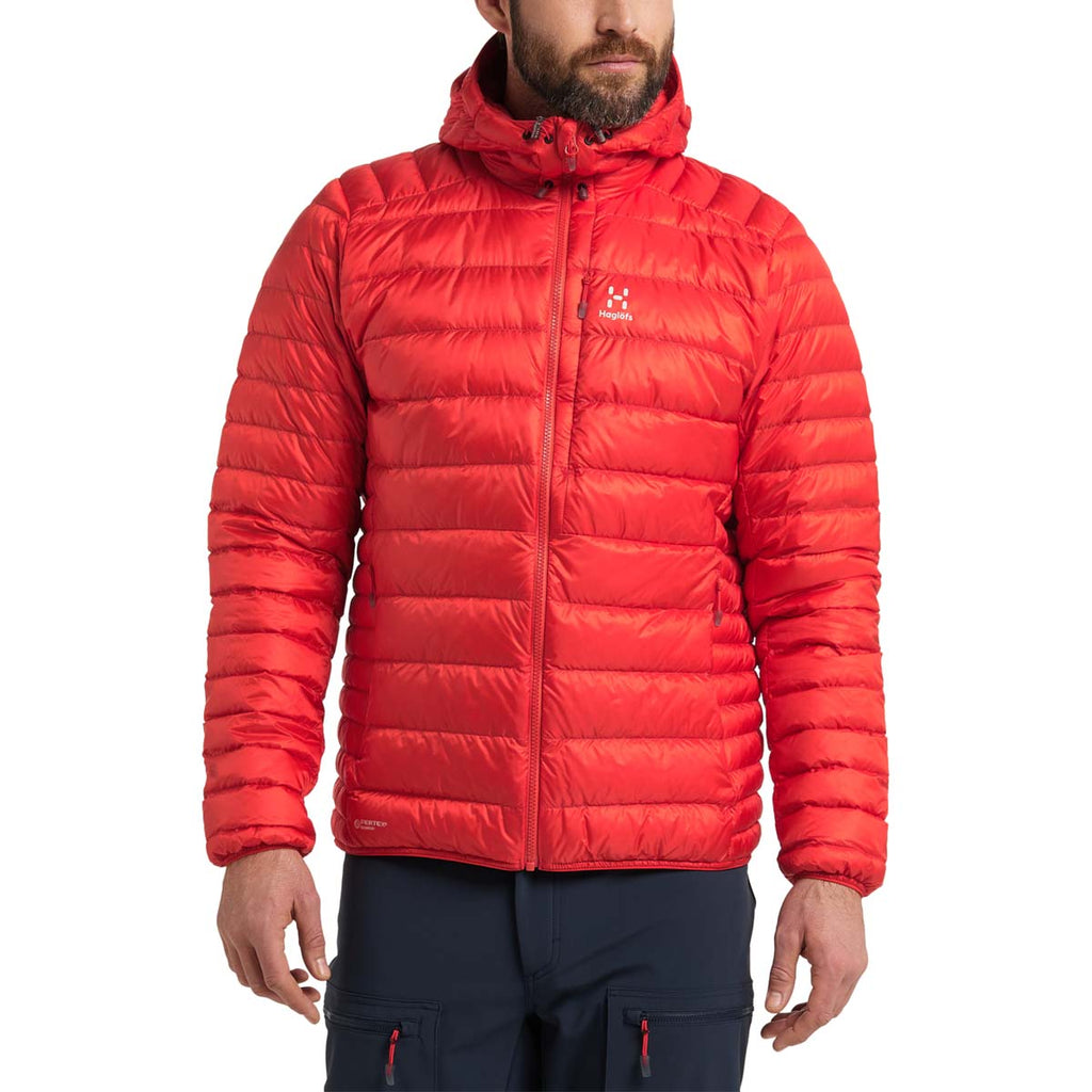 Chaqueta Hombre Roc Down Hood Men Haglöfs Rojo 3