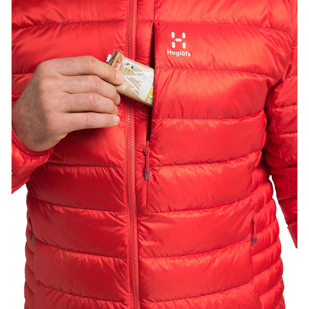 Chaqueta Hombre Roc Down Hood Men Haglöfs Rojo 7