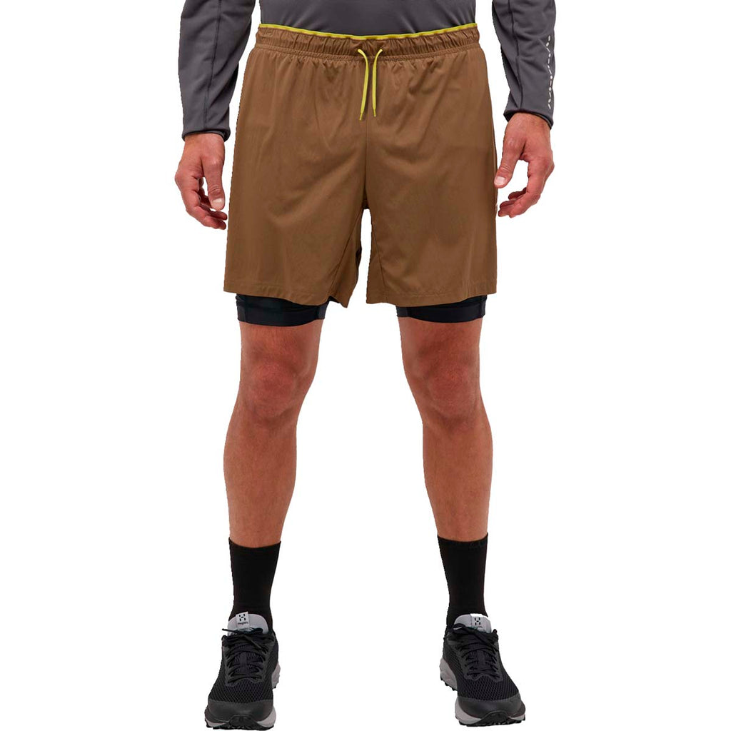 Pantalón Corto Hombre L.I.M Tempo Trail 2-In-1 Short Haglöfs Marrón 3