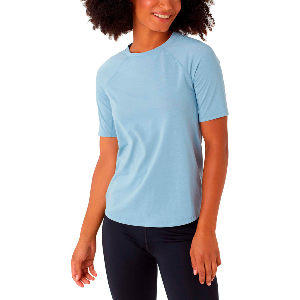 Camiseta Mujer Performance Wool  Short Sleeve Lole Azul 1