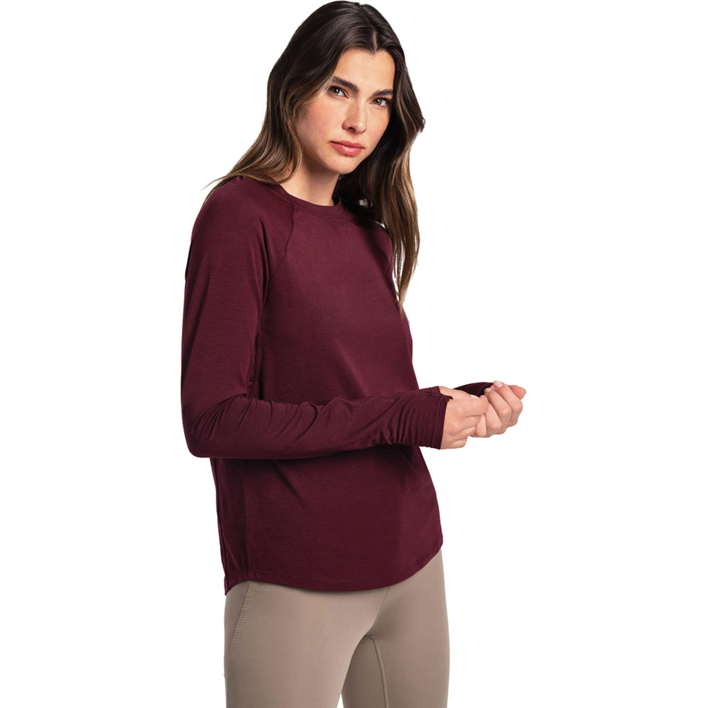 Camiseta Mujer Performance Wool Long Sleeve Lole Rojo 4