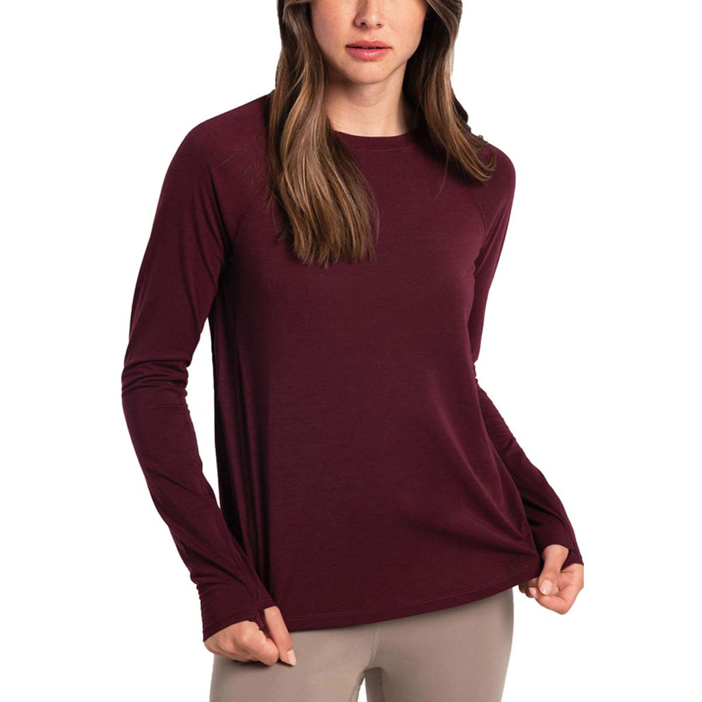 Camiseta Mujer Performance Wool Long Sleeve Lole Rojo 1