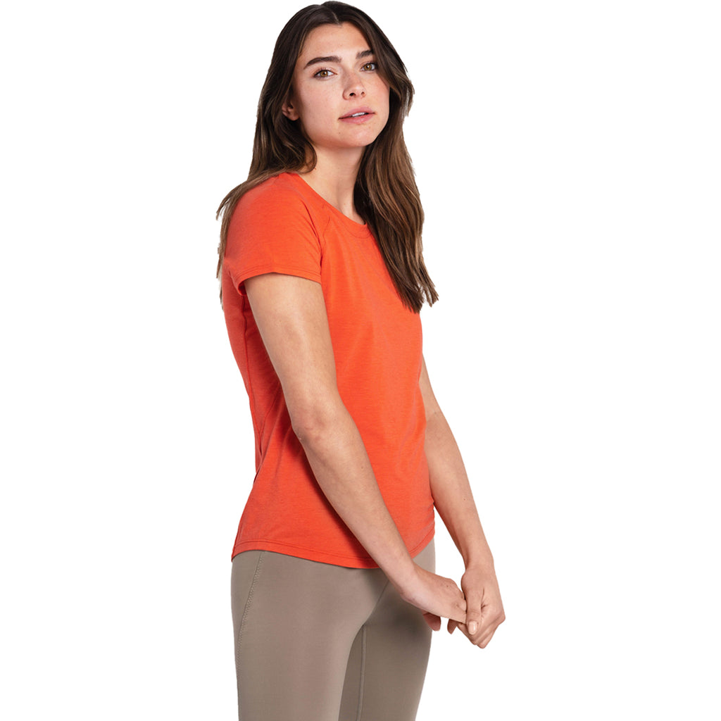 Camiseta Mujer Performance Wool Short Sleeve Lole Naranja 4