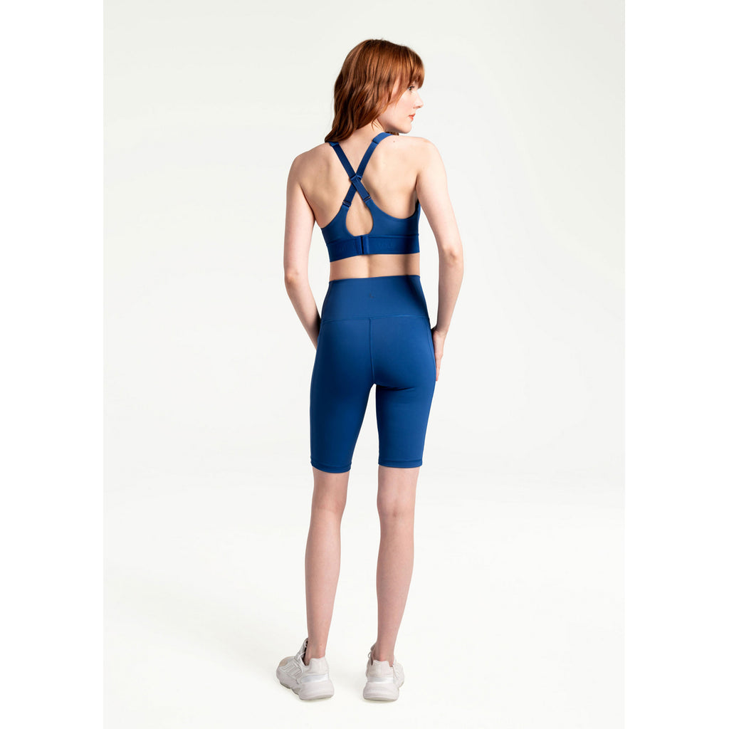 Pantalón Corto Mujer Step Up Biker Shorts Lole Azul 4