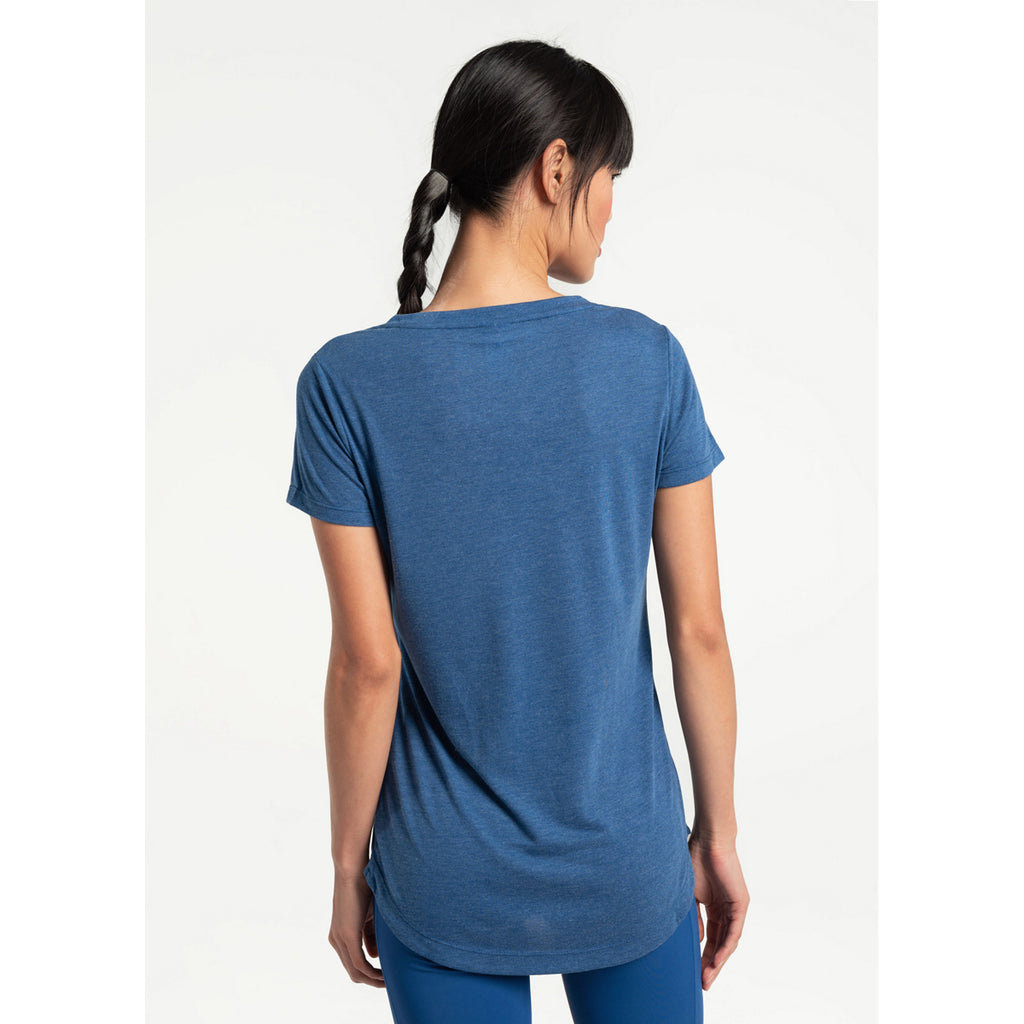 Camiseta Mujer Everyday V-Neck Short Sleeve Lole Azul 2