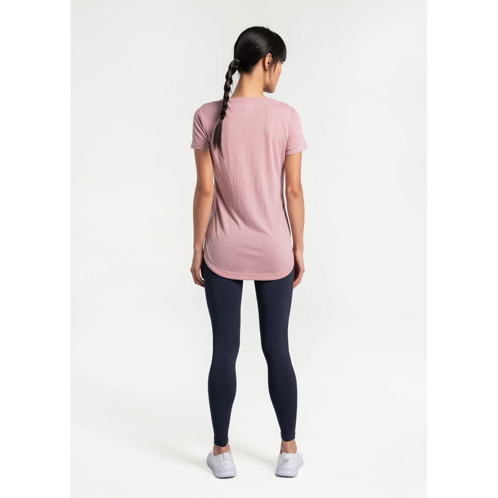 Camiseta Mujer Everyday V-Neck Short Sleeve Lole Rosa 2