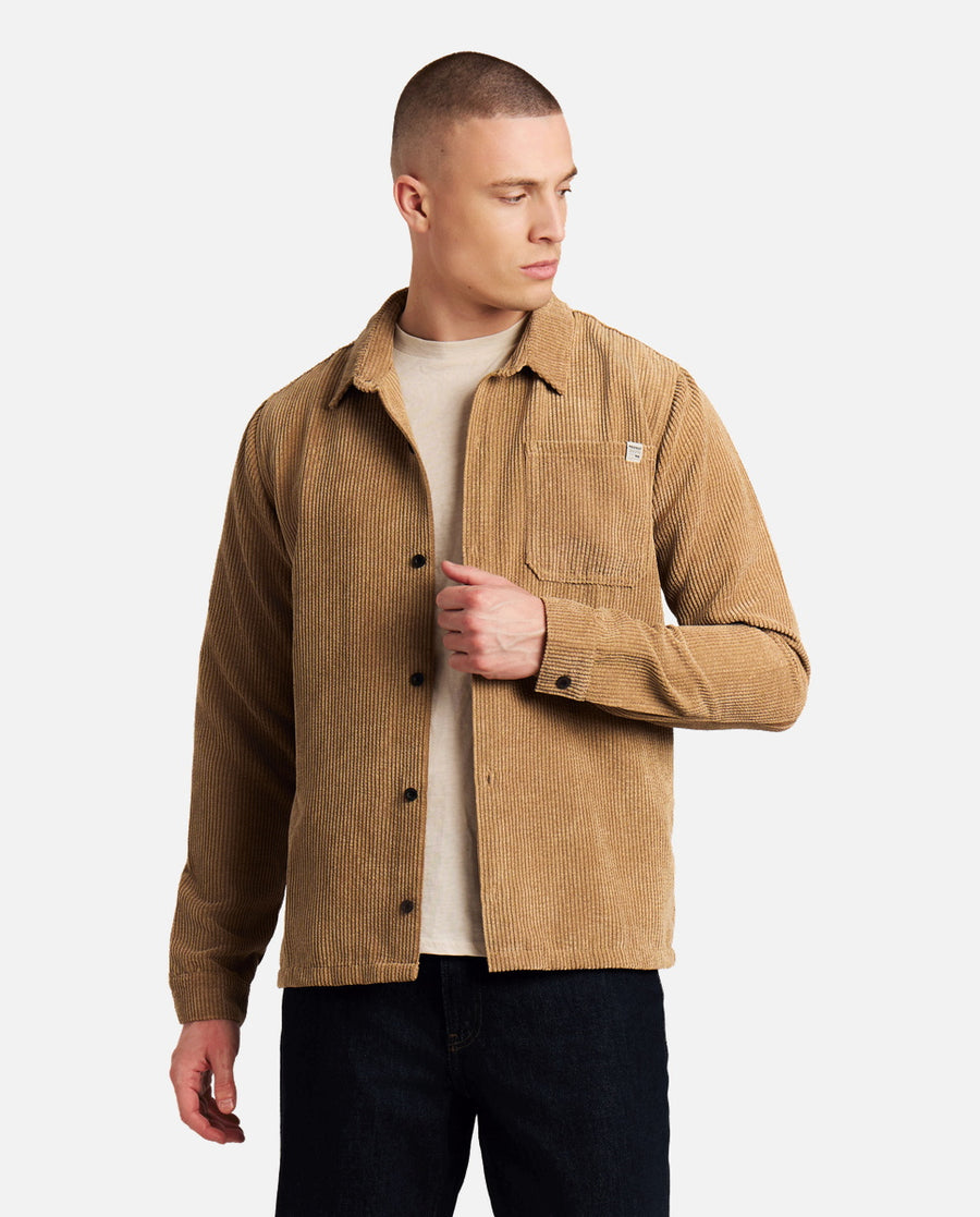 Camisa Hombre M Cane Outdoor Shirt Marrón