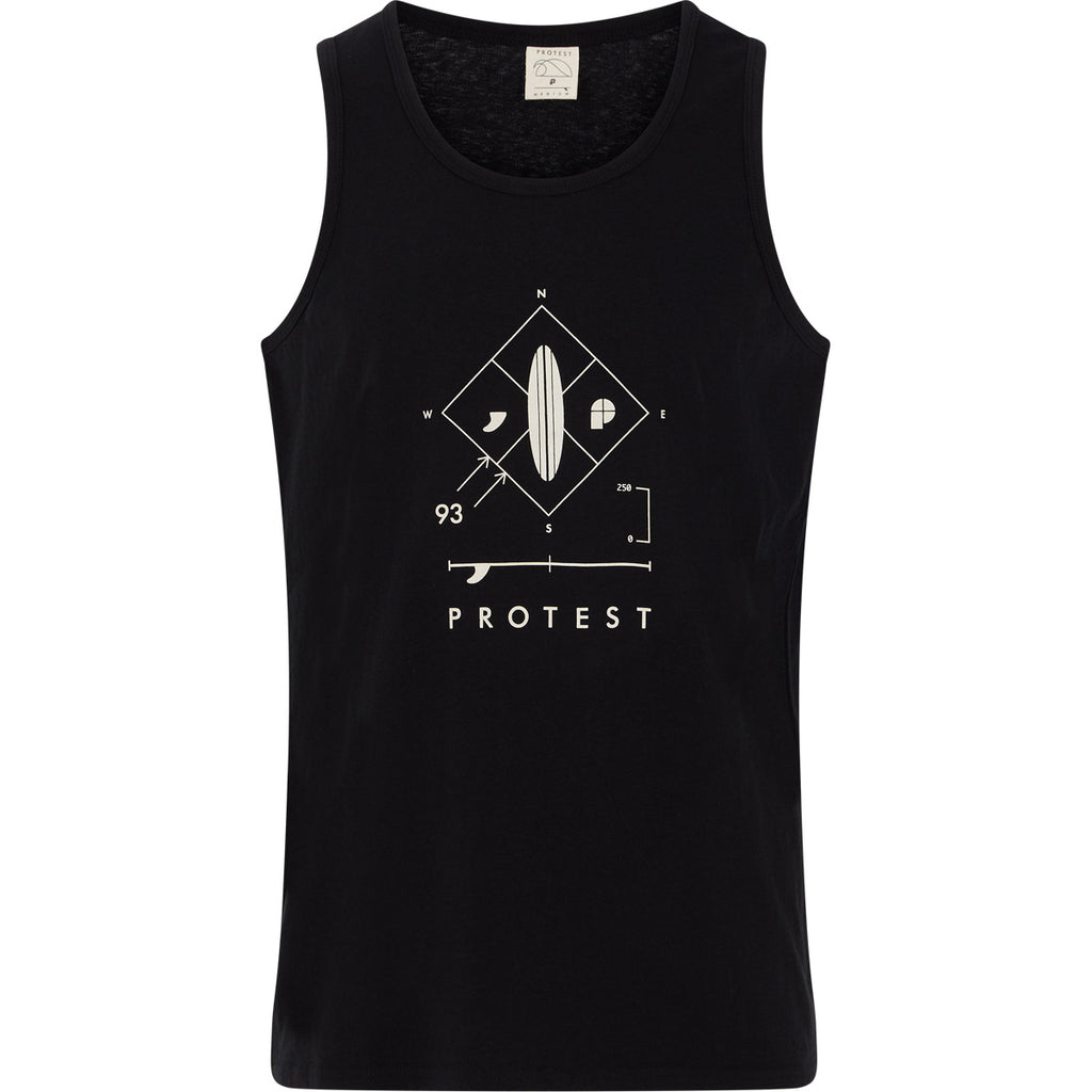 Camiseta De Tirantes Hombre Prtrally Singlet Protest Negro 1