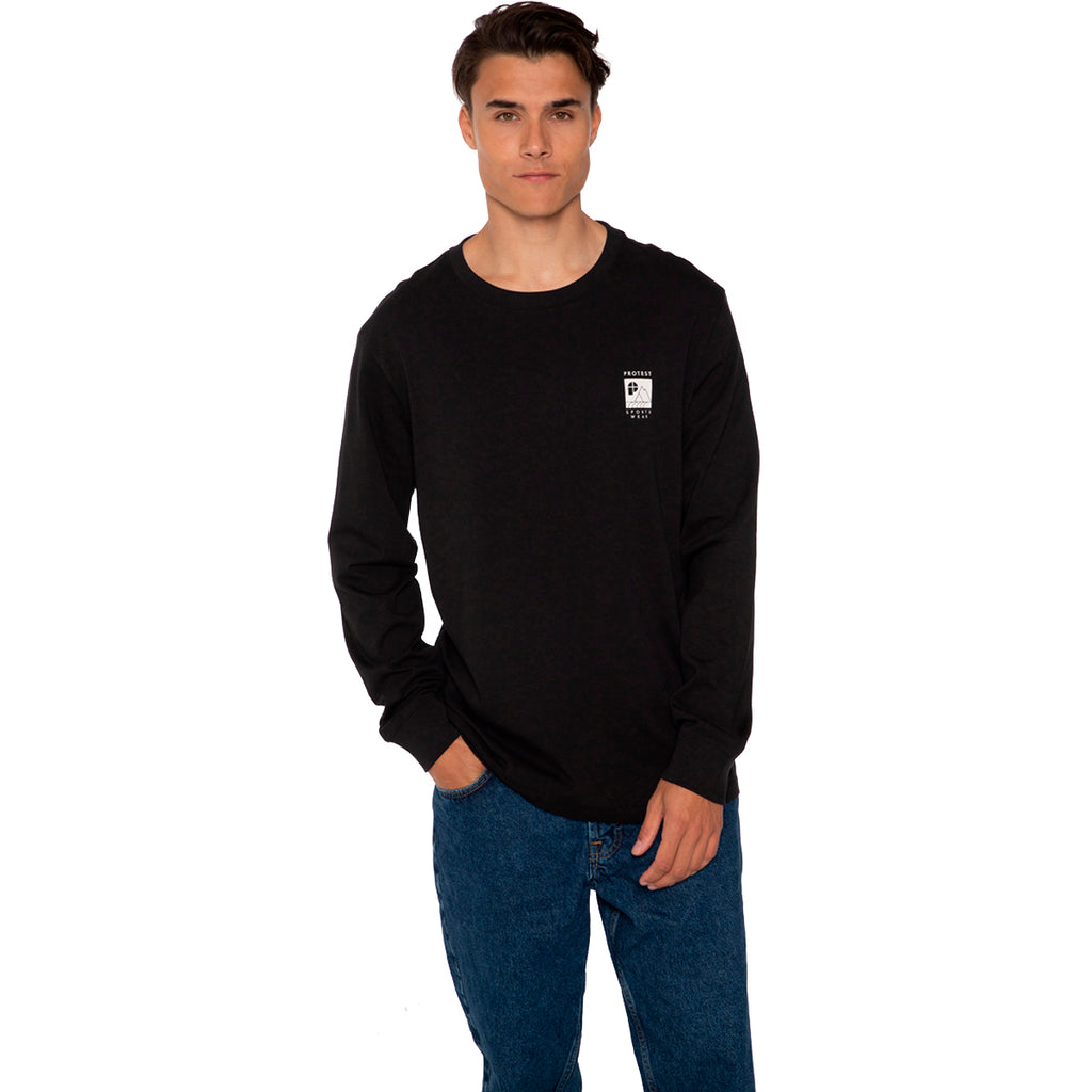 Camiseta Hombre Shelby Longsleeve T-Shirt Protest Negro 3