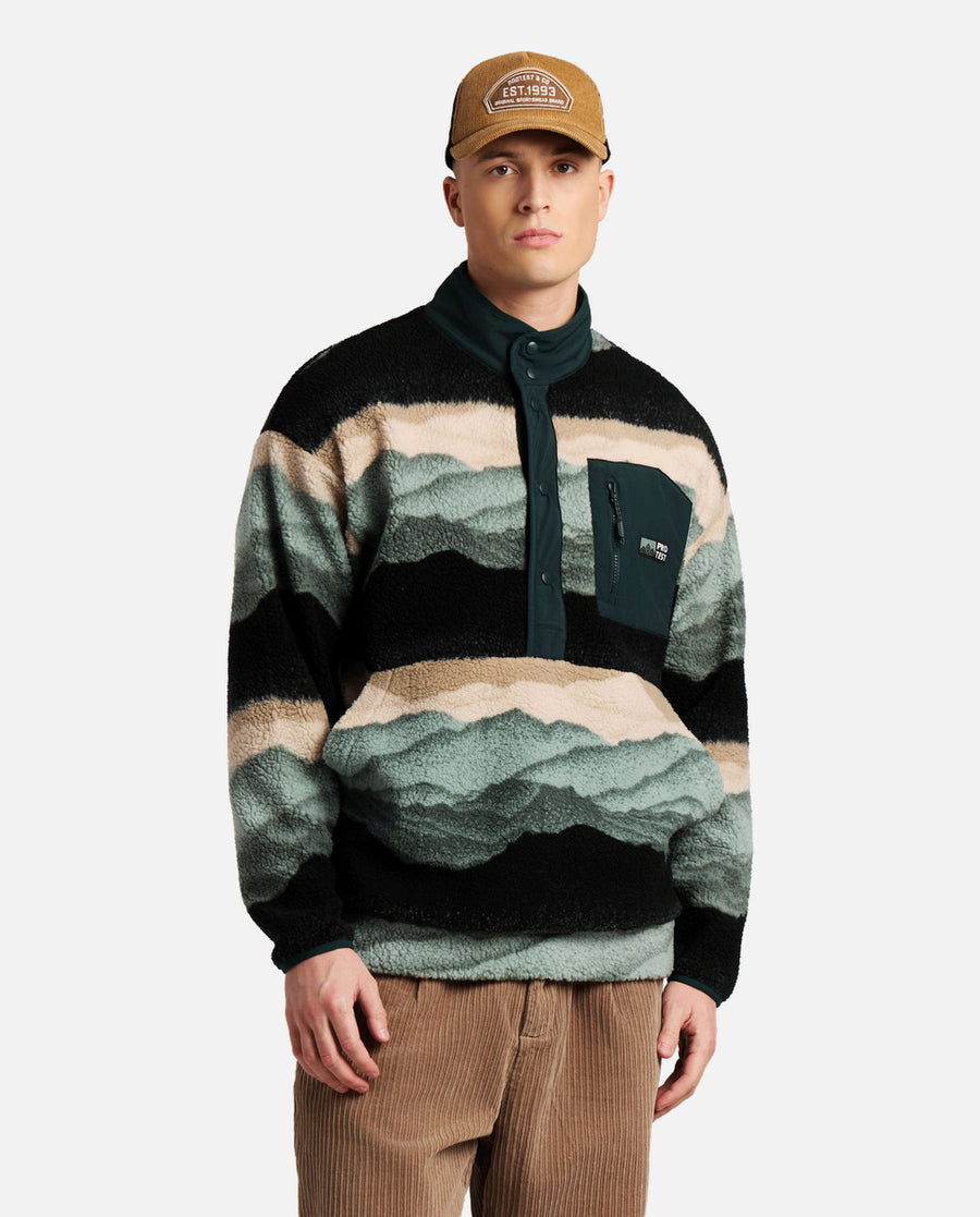 Sudadera Hombre M Browser Outdoor 1/4 Butt Top Verde