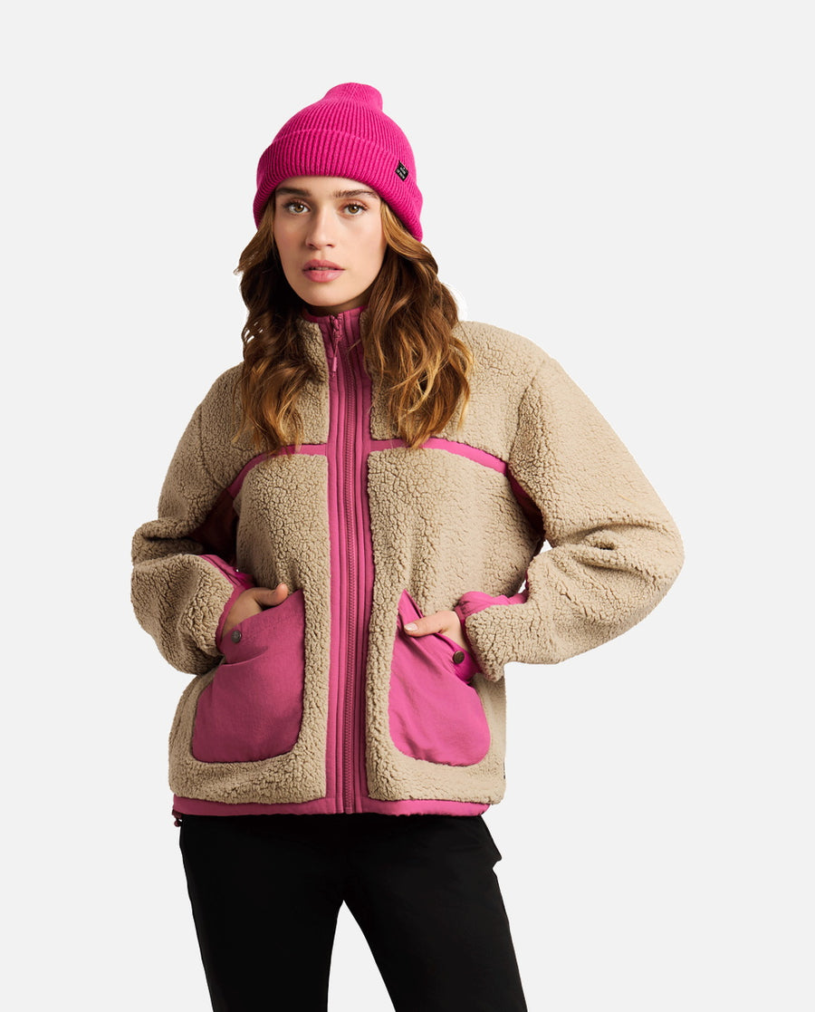 Sudadera Mujer W Samica Outdoor Full Zip Top Protest Lila