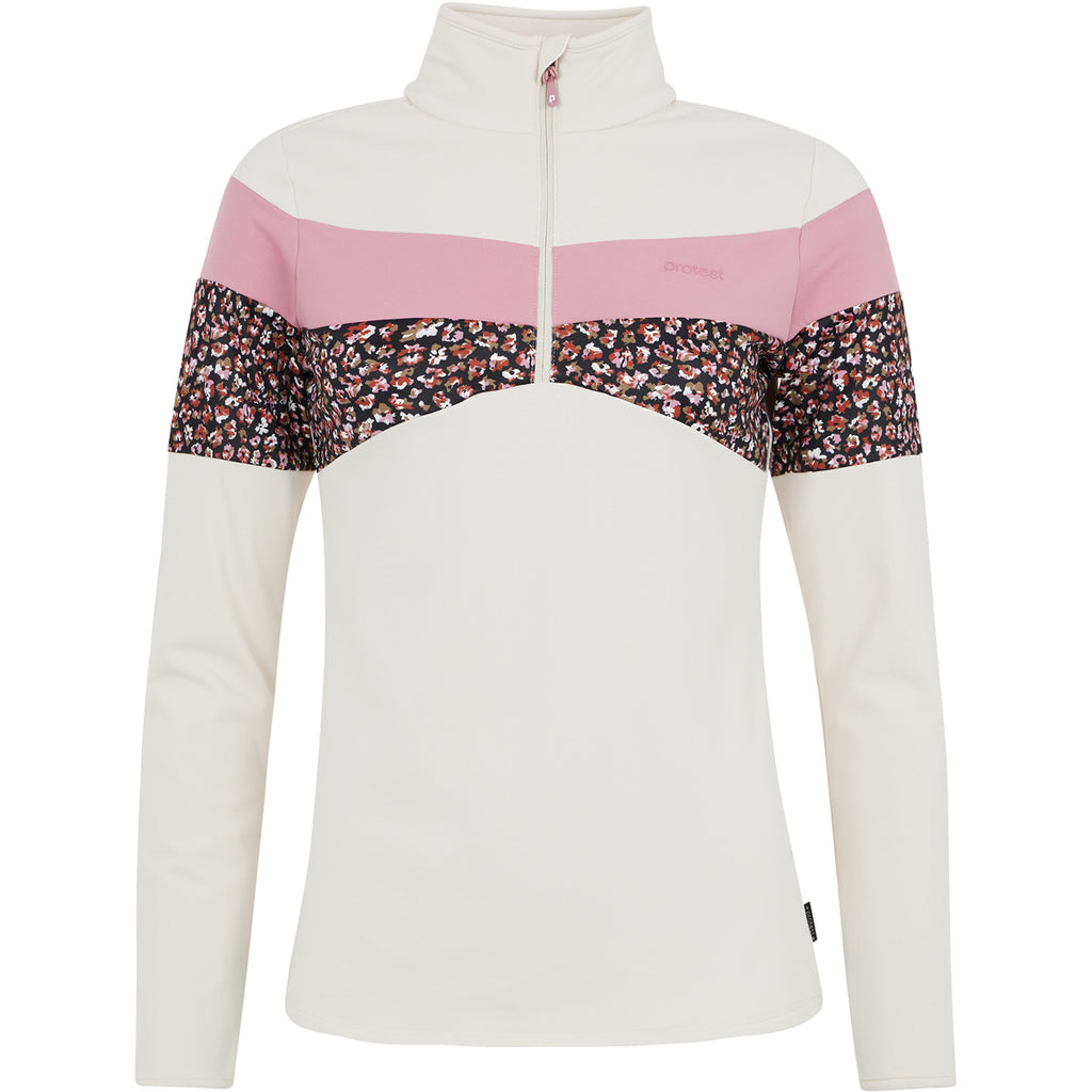 Polar Mujer Prtabano 1/4 Zip Top Protest Blanco 1