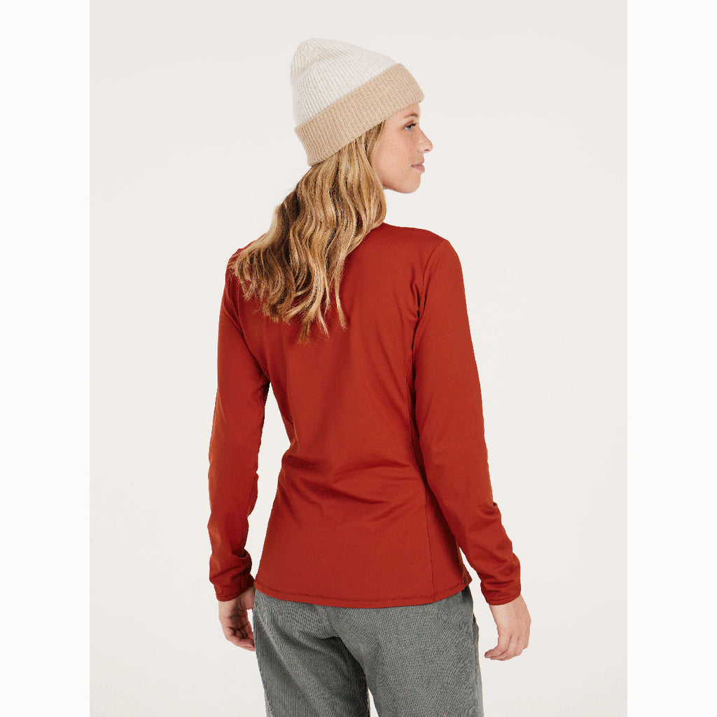 Polar Mujer Fabriz 1/4 Zip Top Protest Rojo 4