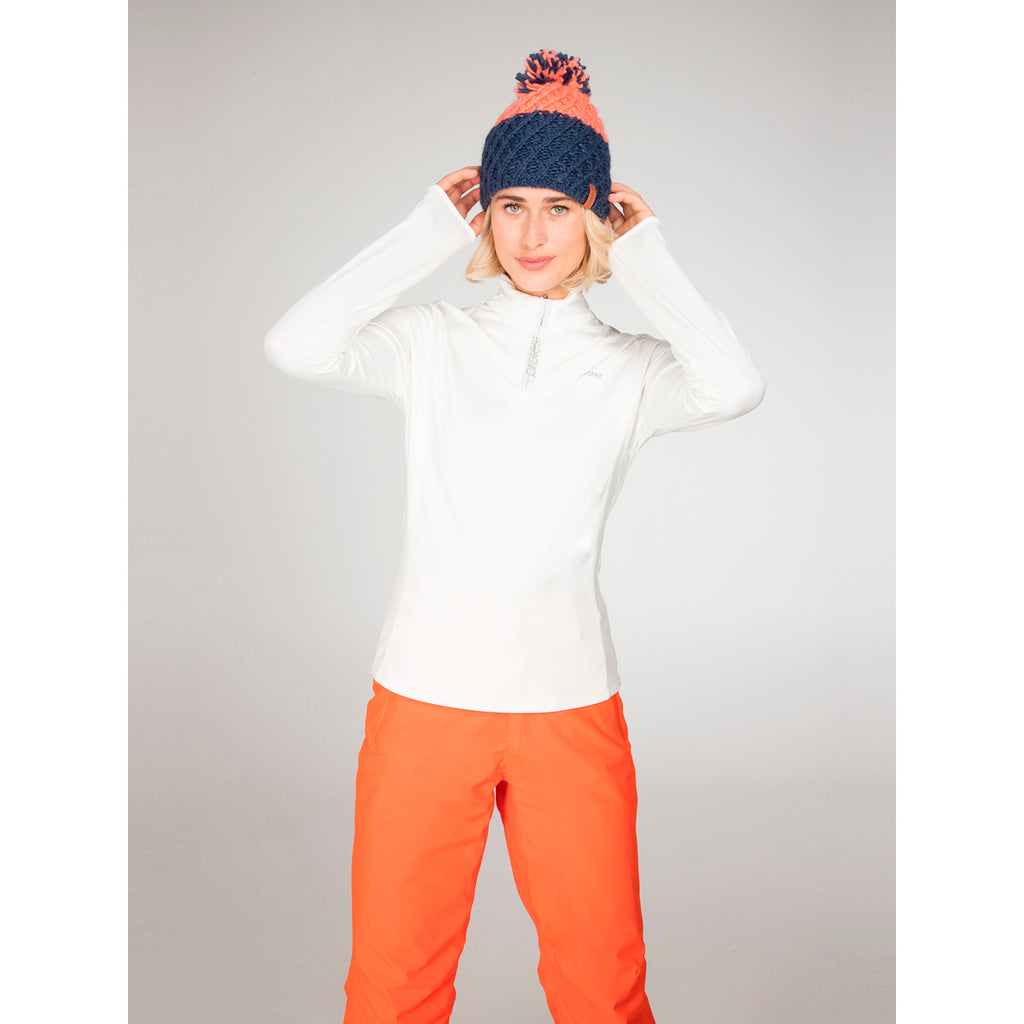 Polar Mujer Fabriz 1/4 Zip Top Protest Blanco 3