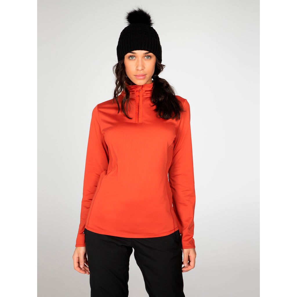 Polar Mujer Fabriz 1/4 Zip Top Protest Rojo 3