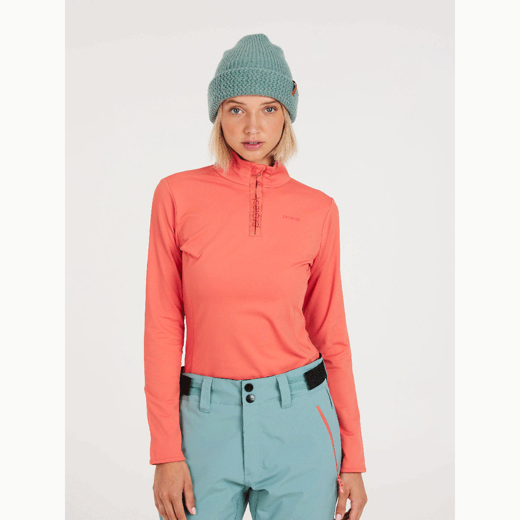 Polar Mujer Fabriz 1/4 Zip Top Protest Rojo 3