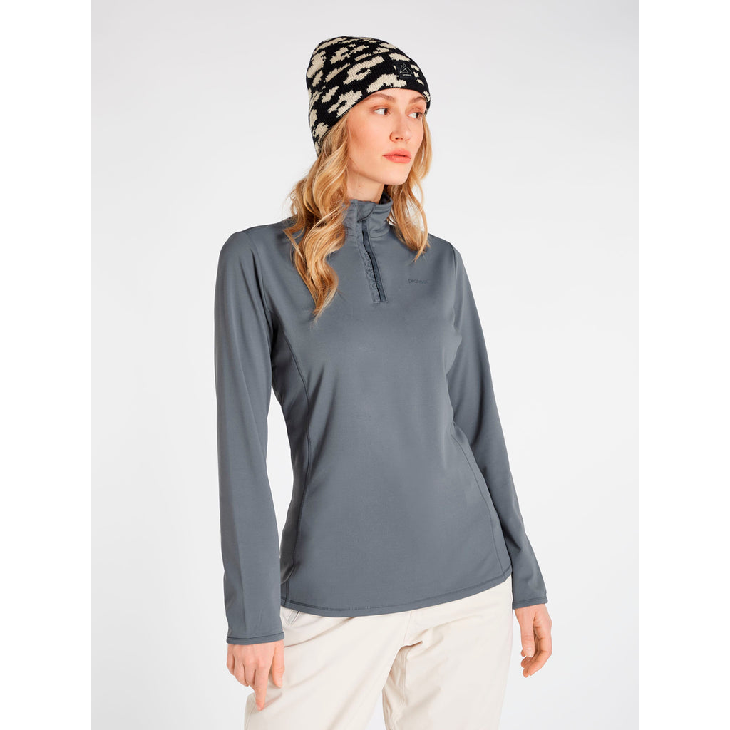 Polar Mujer Fabriz 1/4 Zip Top Protest Gris 3