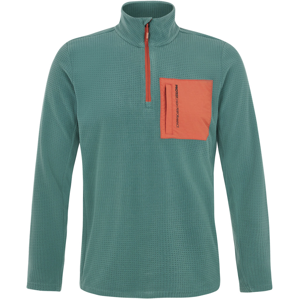 Polar Hombre Prtlomono 1/4 Zip Top Protest Verde 1