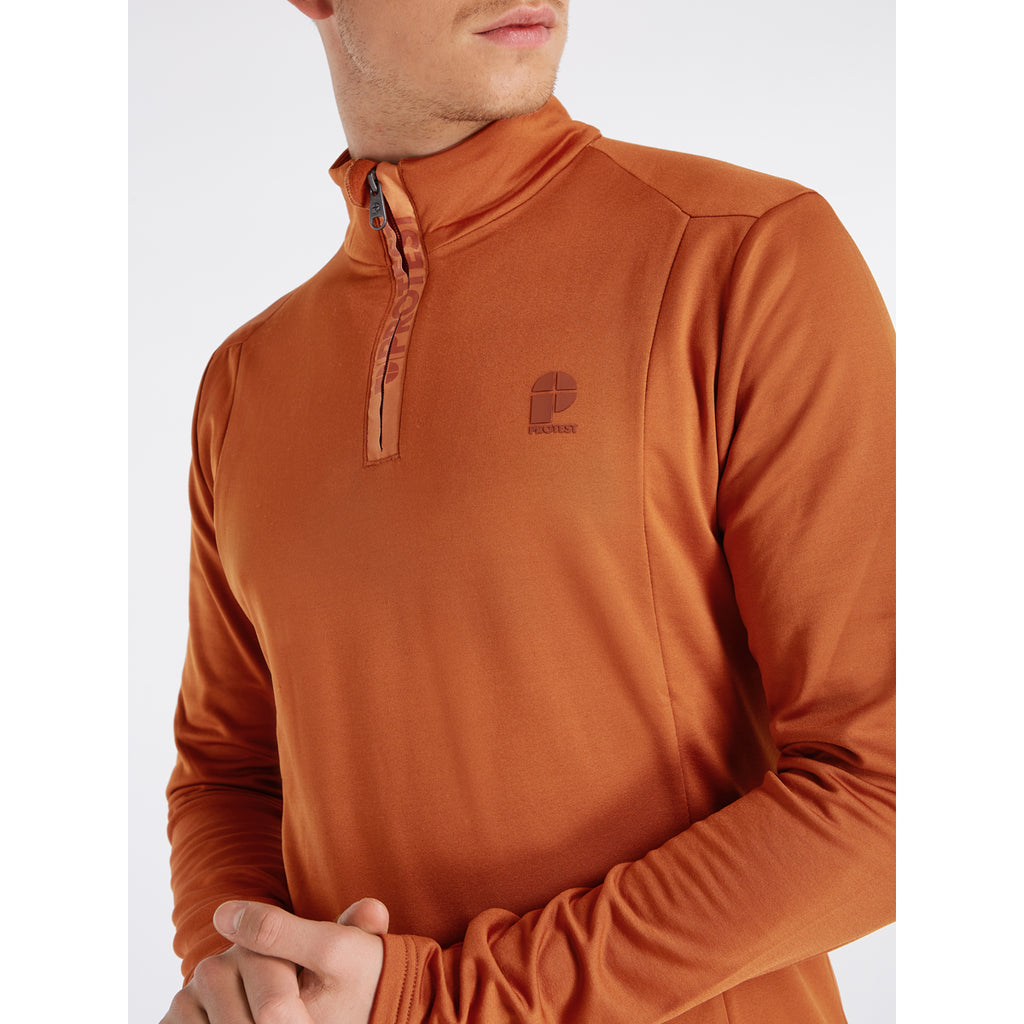 Polar Hombre Will 1/4 Zip Top Protest Naranja 4