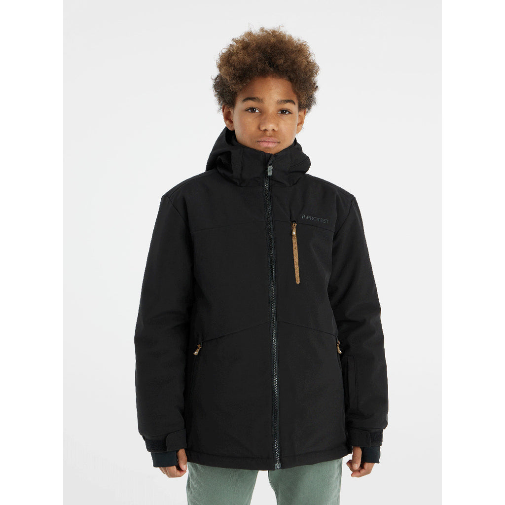 Chaqueta Niños Prtbaloe Jr Softsh Snowjacket Protest Negro 3